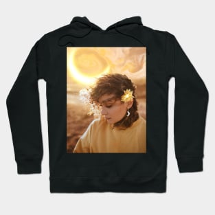 Girl with a Moon earring Hoodie